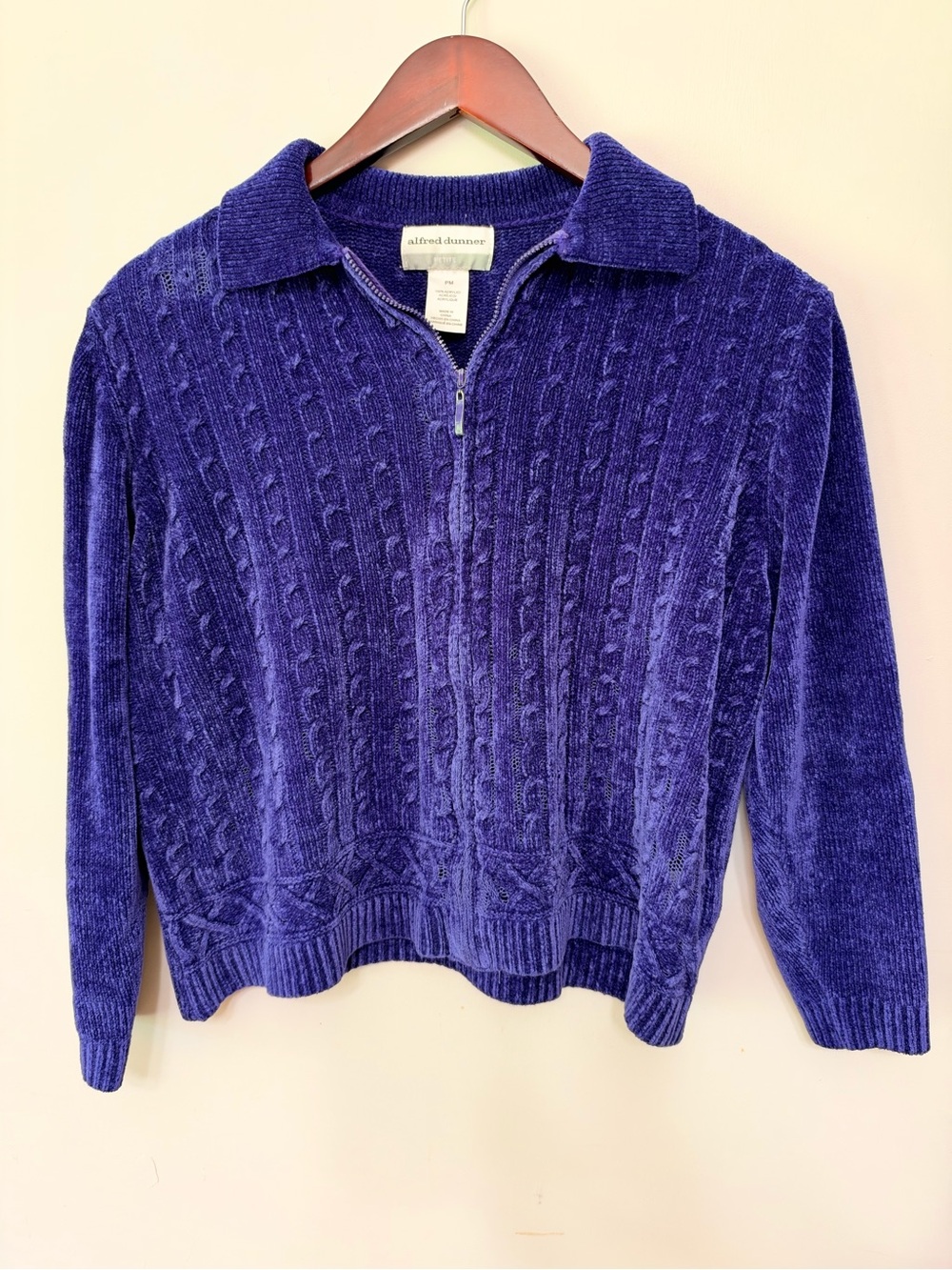 Alfred Dunner Velour Knit Sweater
